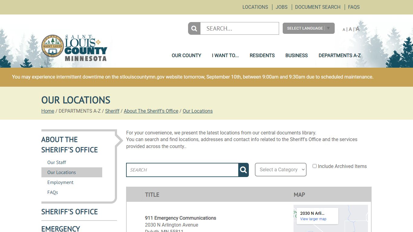 Our Locations - St. Louis County, Minnesota